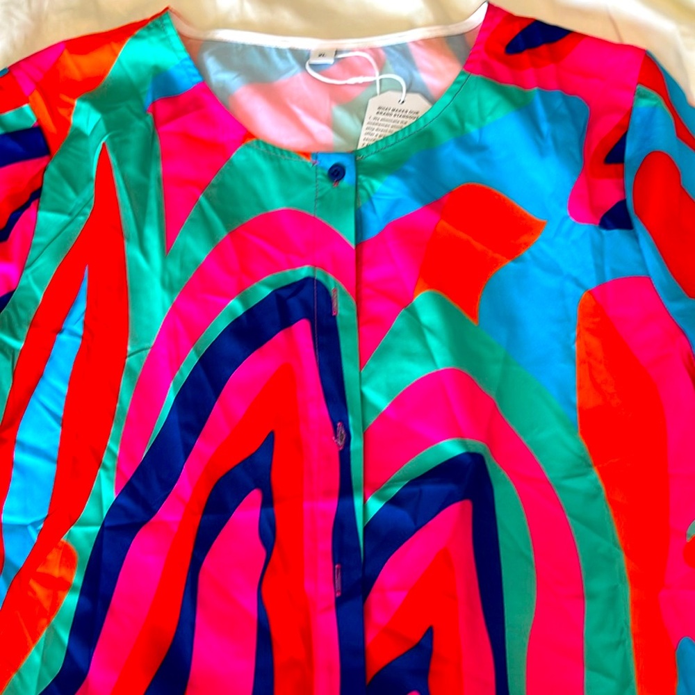 Multi bright hot pink top